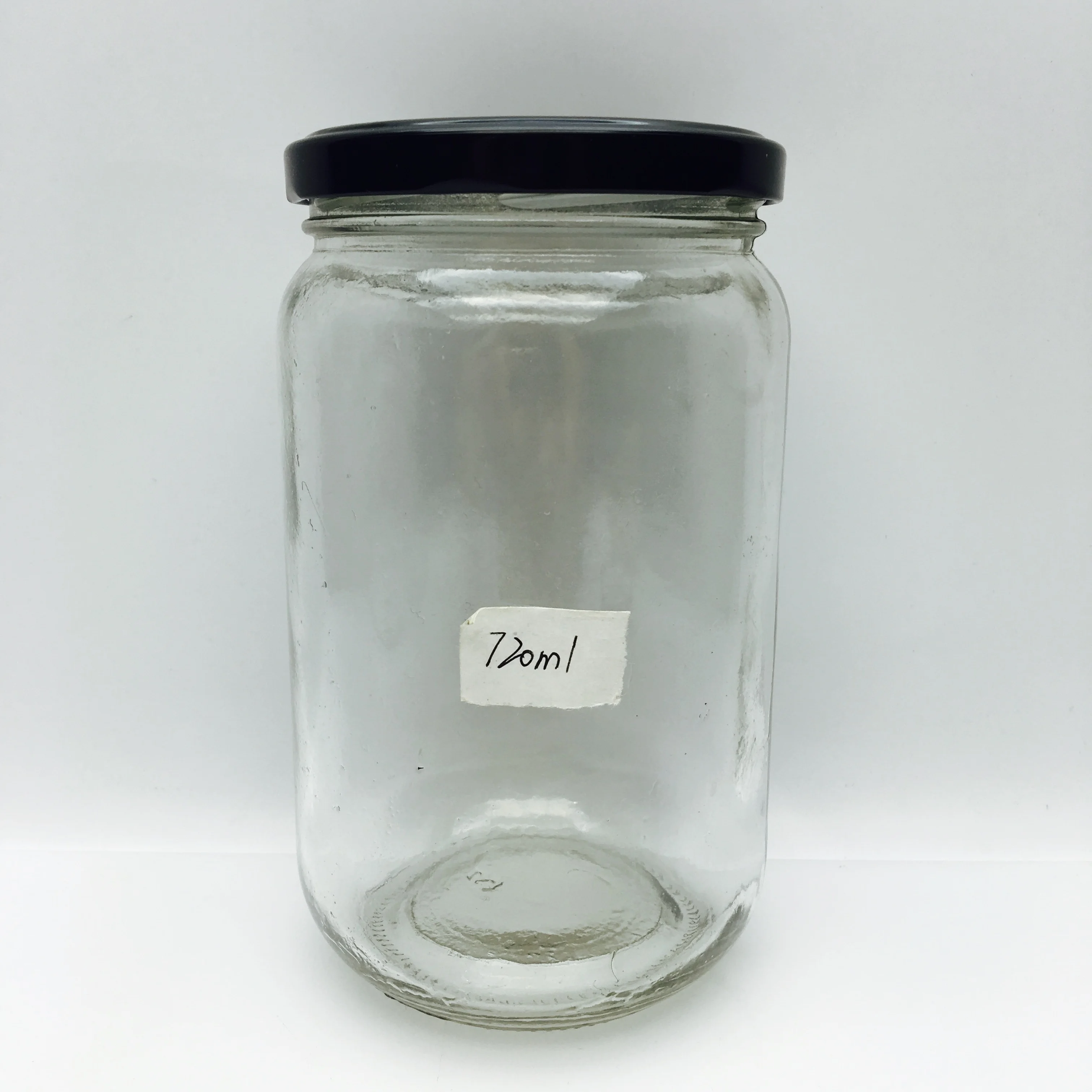 

720ml 25oz round canning mustard jar coffee bean glass jar with 82mm lid wholesale, Clear