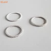 SLand Jewelry factory wholesale 2mm thickness 925 Sterling Silver Bead Stackable Band Ring Jewellery for Women/Girls