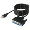 1.8m FTDI chipset Nickel Plated USB to Serial RS232 DB9 DB25 Adaptor Cable