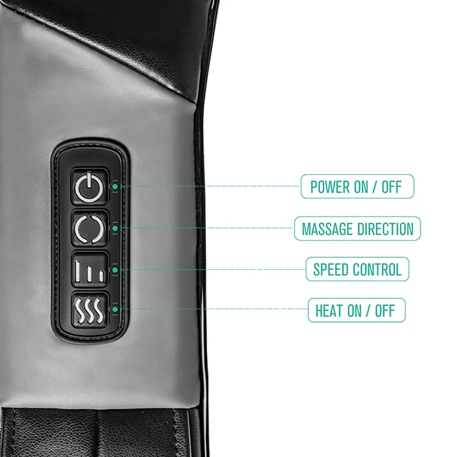 
Electric Shiatsu Kneading Neck Shoulder Back Body Massager belt with Heat for Home Office Car 