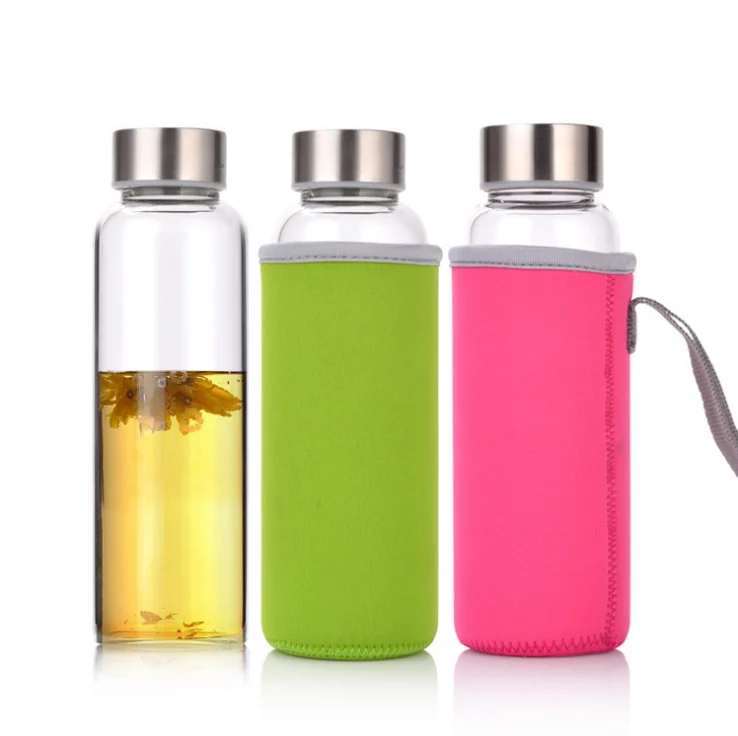

Wooden glass water bottle for drinking and selling in 2019, Transparent