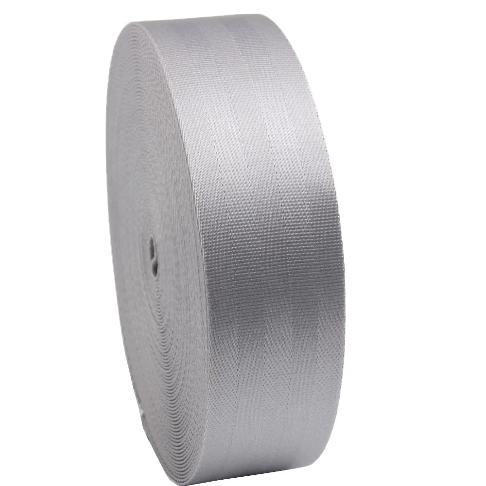 

customize 2 inch silver seat belt material nylon webbing, Custom is accepted