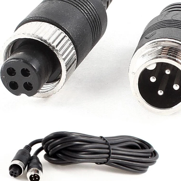 Waterproof Extension Car Camera Cable 4pin 5pin 6pin 8pin Din Connector