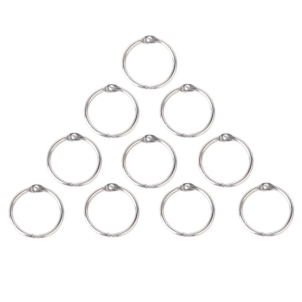 

Hot Silver Hinged Rings for DIY Scrapbooks Albums Crafts Making Diameter Photo Albums Parts Supplies, As the picture