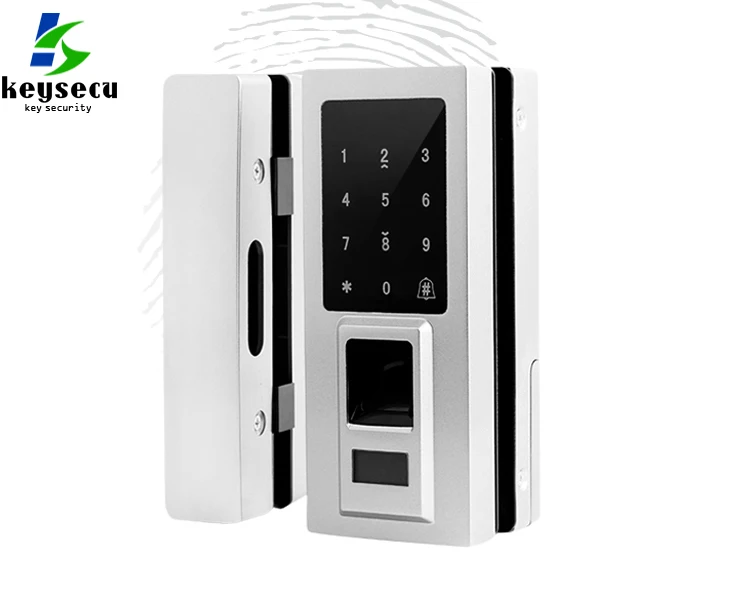 Biometric Electronic Keyless Glass Door Lock View