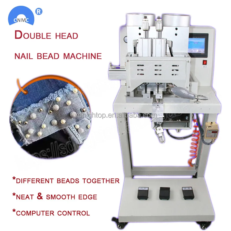 
Double head nail bead attaching machine automatic switch pattern mould 