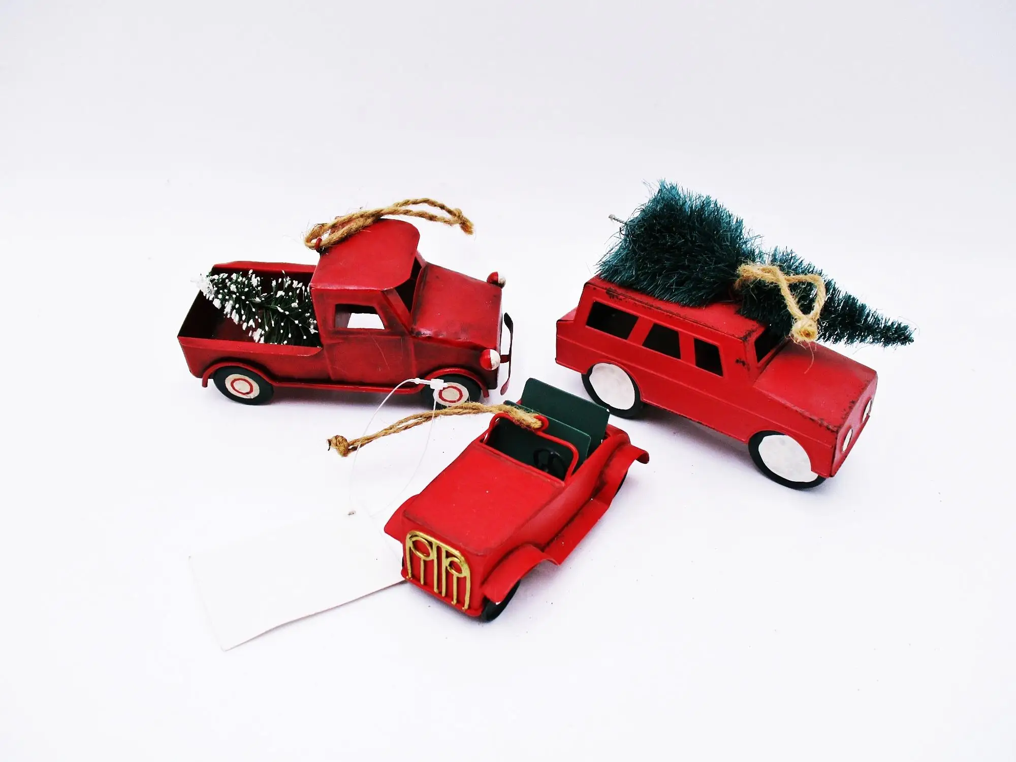 高品质的圣诞吊坠迷你卡车圣诞树装饰品