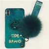 Applicable mobile phone case creative bracket for vivo hair ball lanyard mobile phone for Huawei protective phone case