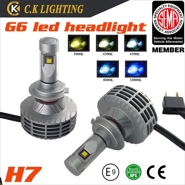 DC10V-32V H7 led light headlamp with CREE chips led headlamp pk Korea led headlamp