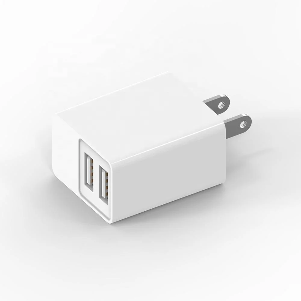 

Dual USB Wall Charger, Max2.4A fast charge for mobile phones, Tablet PC, Power Bank