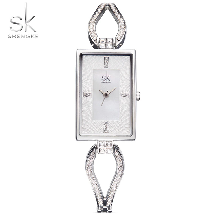 

SK K0021 New Women's Fashion Diamond Wrist Watches Top Luxury Brand Square Ladies Elegant Geneva Quartz Clock Female Wristwatch