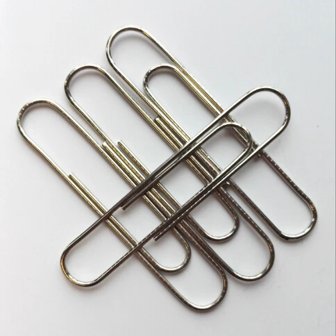 Round Shape Nickel Plating 50mm Office Metal Paper Clips - Buy Paper 