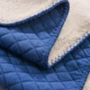 Modern design soft blankets solid blankets with Sherpa back