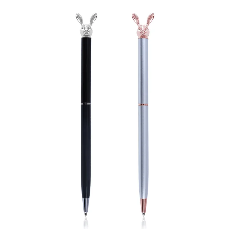 

School Office Supplier metal Rabbit Kawaii Ball Pen Rabbit Shape Cartoon pen, Customized