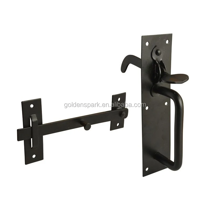 Garden Locking Black Suffolk Gate Latch Lock Thumb Latchsecurity Door