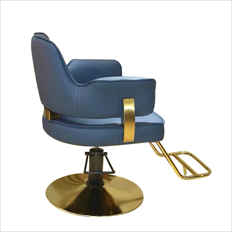 blue hair salon chair