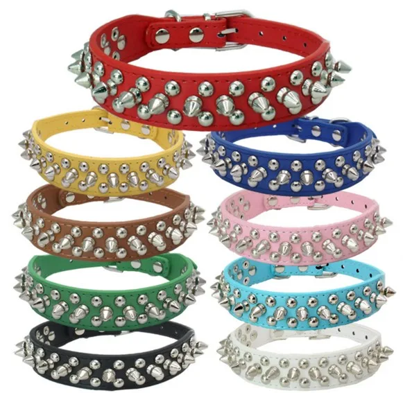 Wholesale silver spike pet dog cat collar
