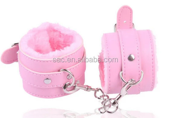 Black Sexy Cheap Funny Plush Furry Couple Bdsm Restraint Pu Leather 