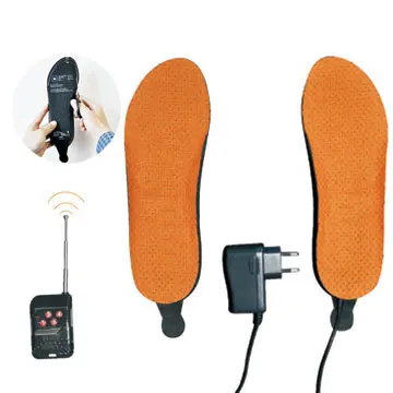

High quality foot warmer heated insoles shoe and smart remote heated shoe insoles battery, Orange/black