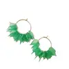 5 cm Long 9.6g Korean Japanese Style Flower Petal Hoop Earrings