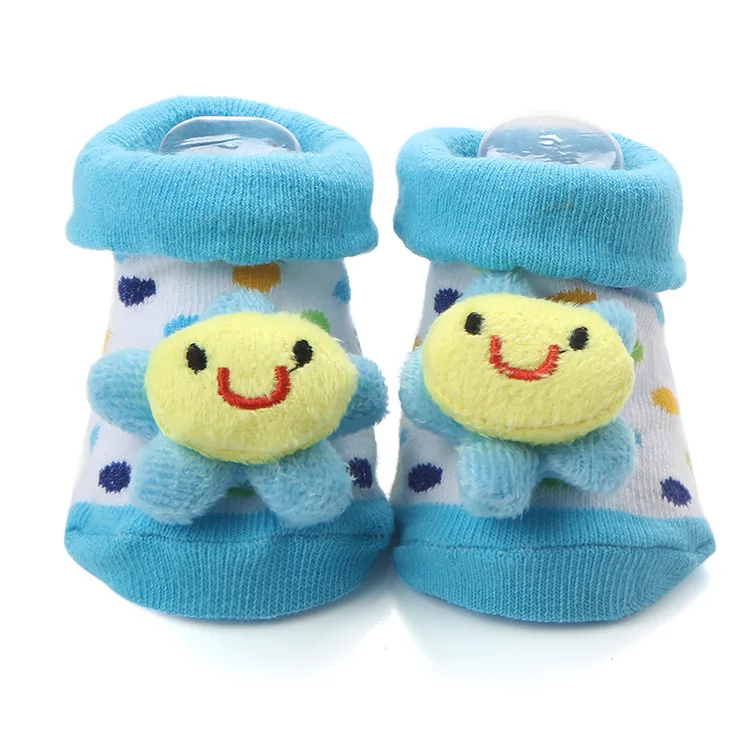 
Hot selling 3D animal slipper baby girl cube baby socks 