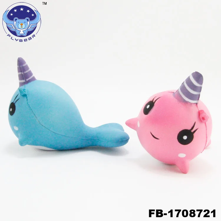 Fly Bear Hot Sell Squishies Narwhal Uni Whale Slow Rising Cute Soft