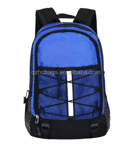 backpack with mesh front pocket