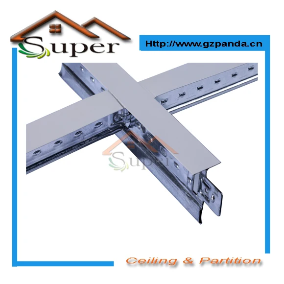 Techos metálicos decorativos T Bar de perfiles planos, vista metal