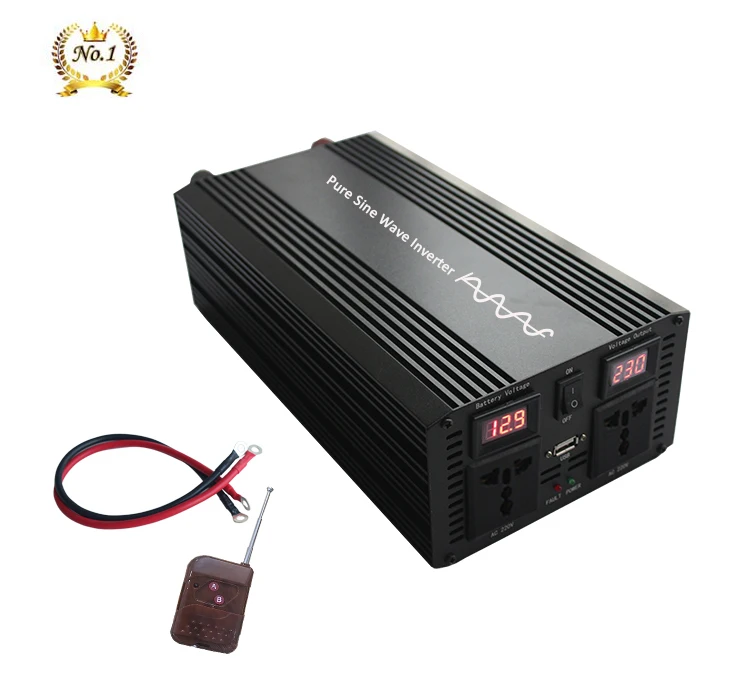 KSTE 4000W DC 12V a 220V AC Pantalla LCD de Coches de Onda sinusoidal Pura Potencia del inversor del convertidor
