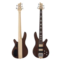 

Wholesale Aiersi Brand 5-string Exotic Solid Zebrawood Body Electric Bass Guitar Model STB-160