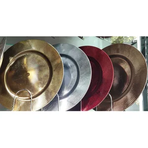 13 inch  rose gold wedding plastic plate