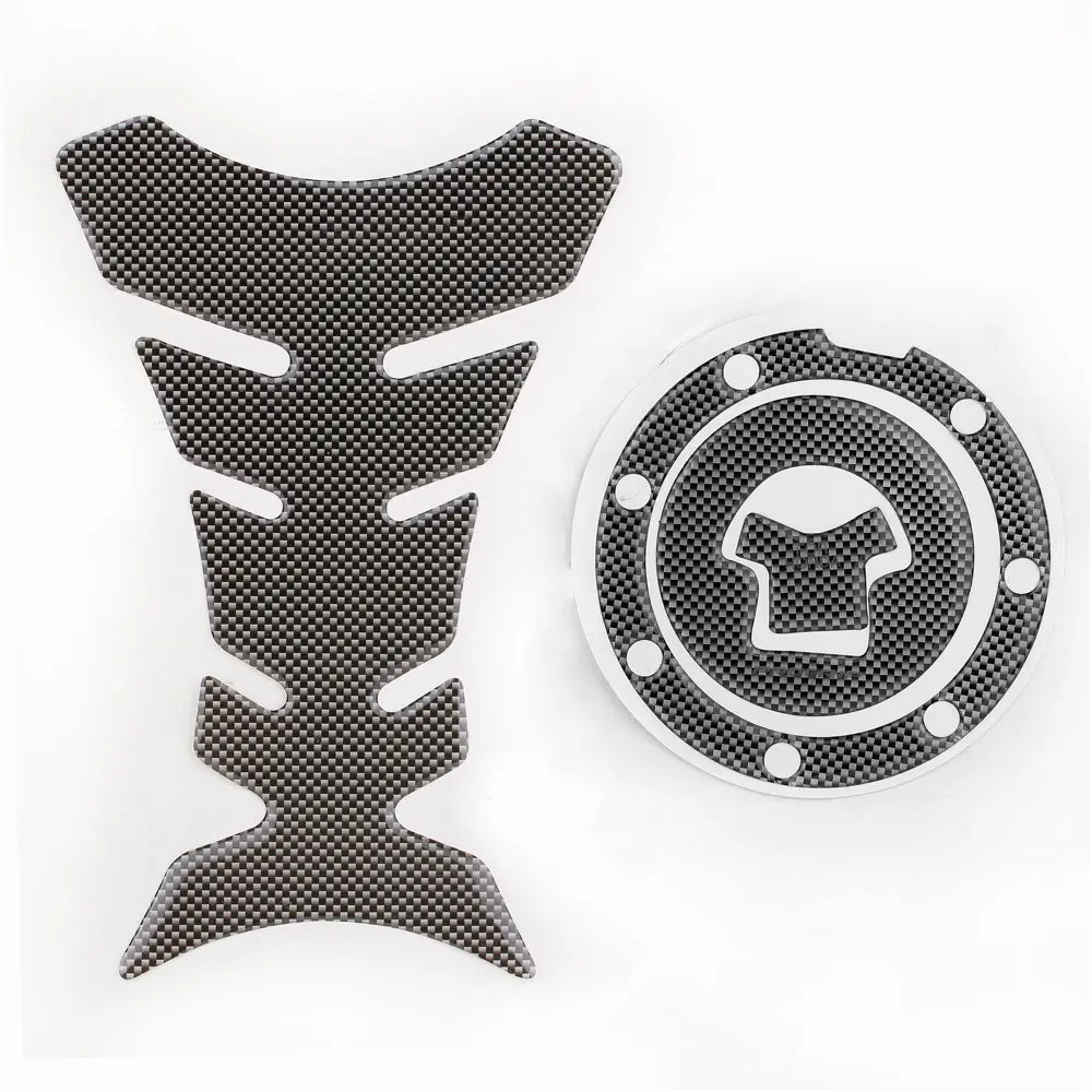 Gas Cap Cover Pad Sticker For Honda CBR 600RR F4i KKmoon Gas Tank Cap Pad Carbon Fiber New Carbon-Look Fuel