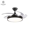 China Supply 35W DC Motor Retractable Invisible Bladeless Ceiling Fan 36W Three-Color LED Light Source Light Remote Control