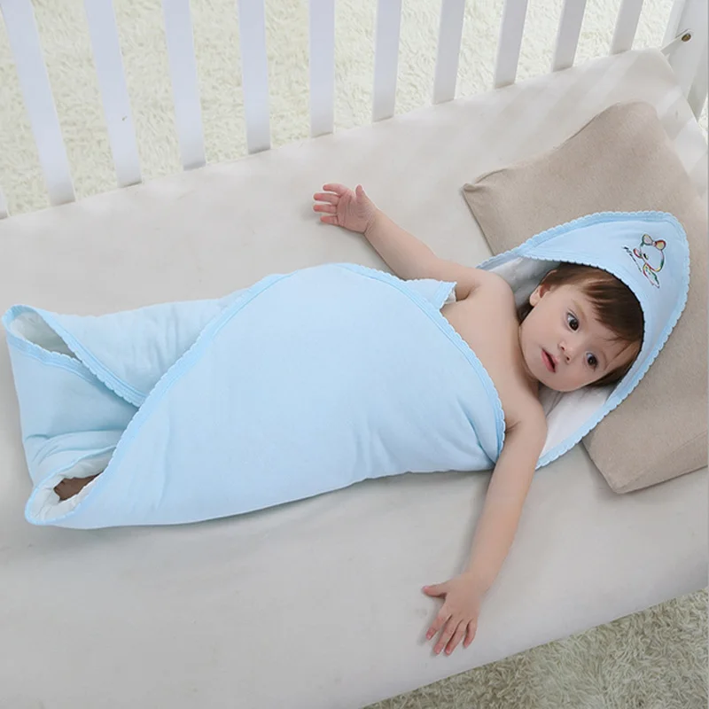 1 шт. ребенка пеленать обернуть мягкой конверт для новорожденного ребенка одеяло купания возчиков 100% хлопок спальный мешок младенческая постельные принадлежности