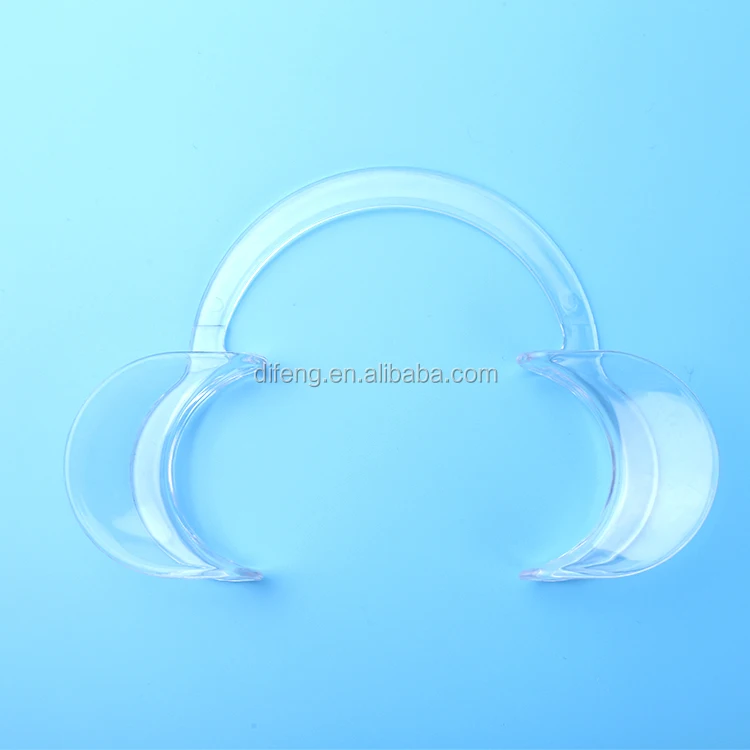 Disposable transparent C shape mouth opener / dental lip and cheek retractor for teeth whitening