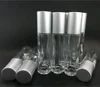 10ml glass bottle and Stainless steel ball,brushed aluminum cap