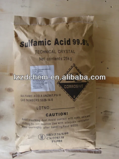 
white crystal sulfamic acid 99.5% 