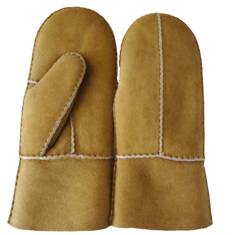 Classic Style Spanish Merino Double Face Leather Gloves Mittens Buy