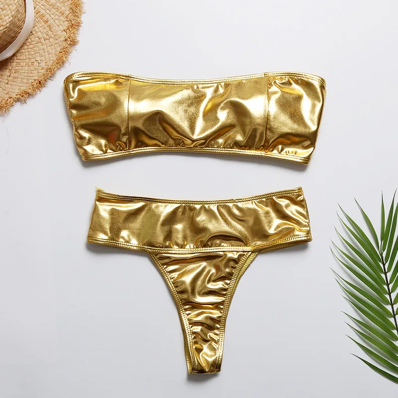 

Hot Selling Beach Wear Custom Girls Summer Two Piece Swimwear Women Sexy Bikini, Gold/pink etc.