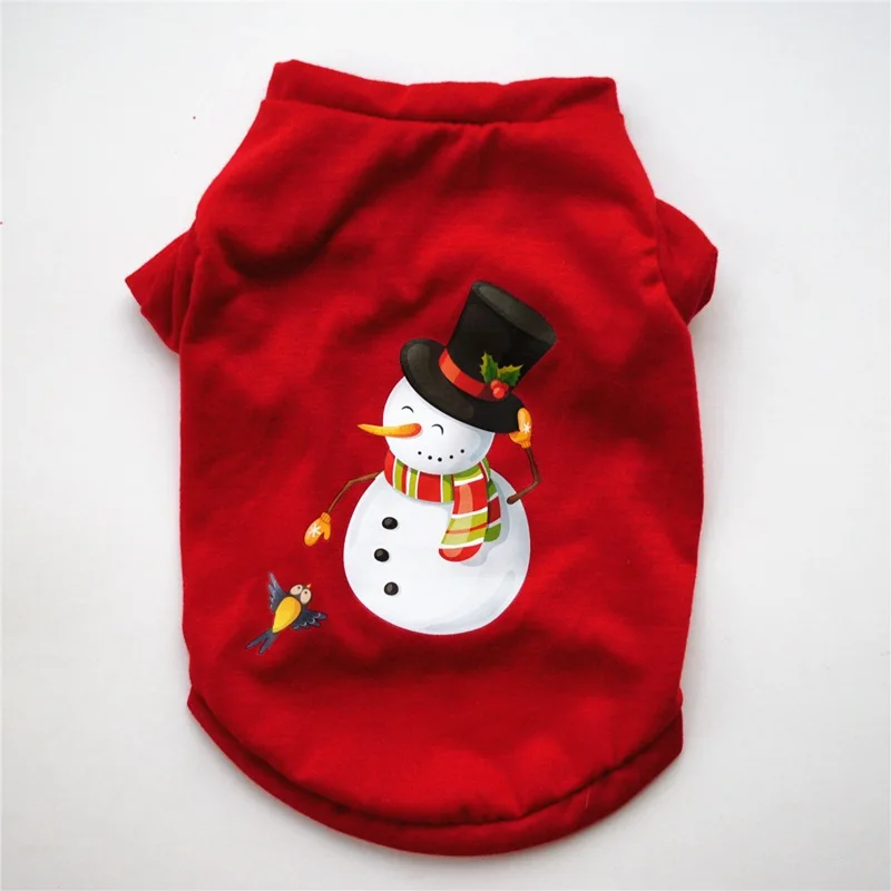 

JY430 Christmas pet clothes cotton T shirts Santa Claus costumes, As photo