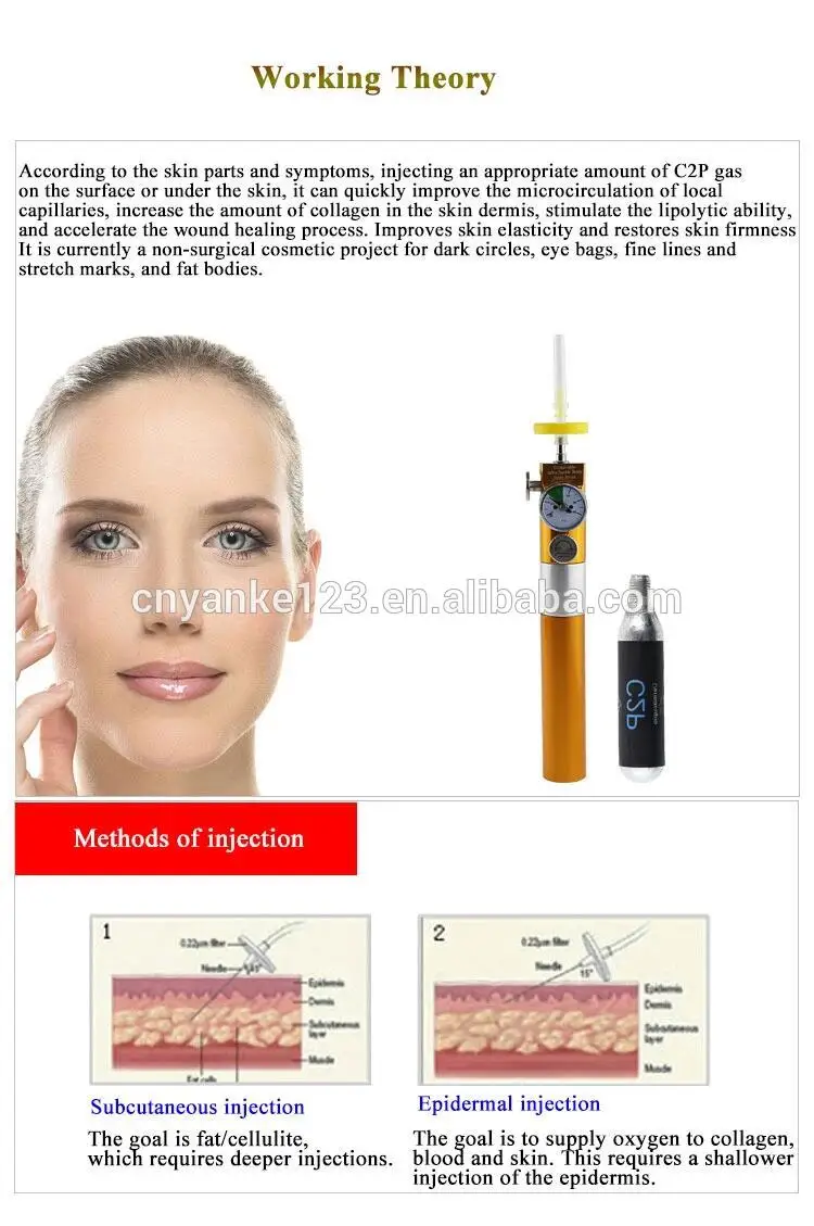 Stretch mark removal CDT carboxytherapy C2P injecting wrinkle removal skin breath device beauty machine