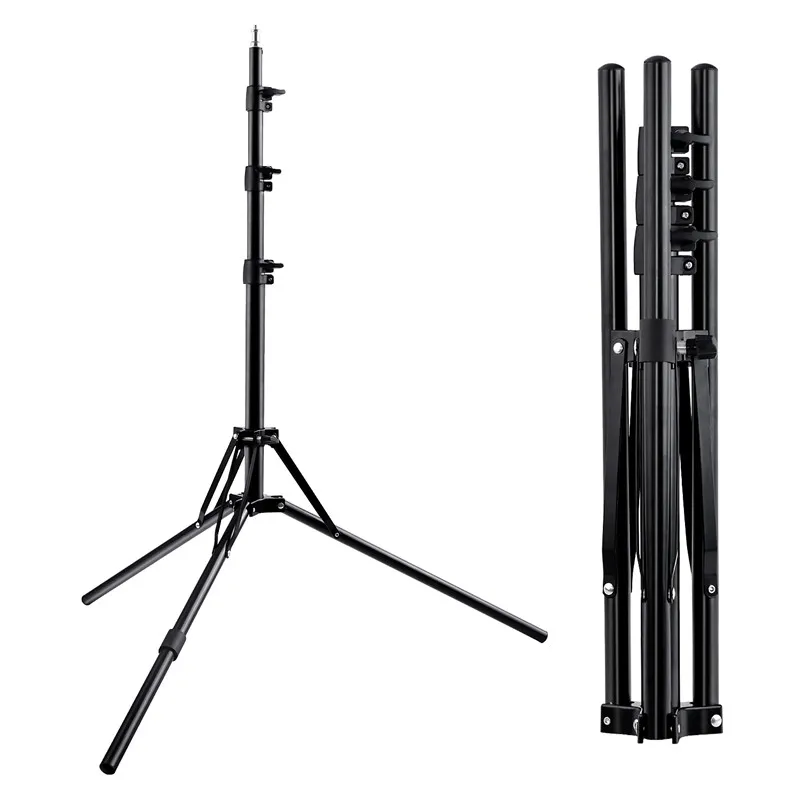 

FOSOTO FT-200 Tripod Light Stand &1/4 Screw portable Head Softbox For Photo Studio Photographic Lighting Flash Umbrellas Reflect, Red&black