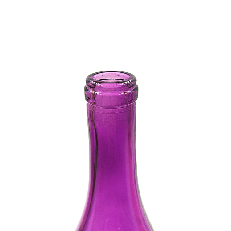 Home Decor 750ml Purple Glass Wine Bottle With Cork Finish Buy Wine
