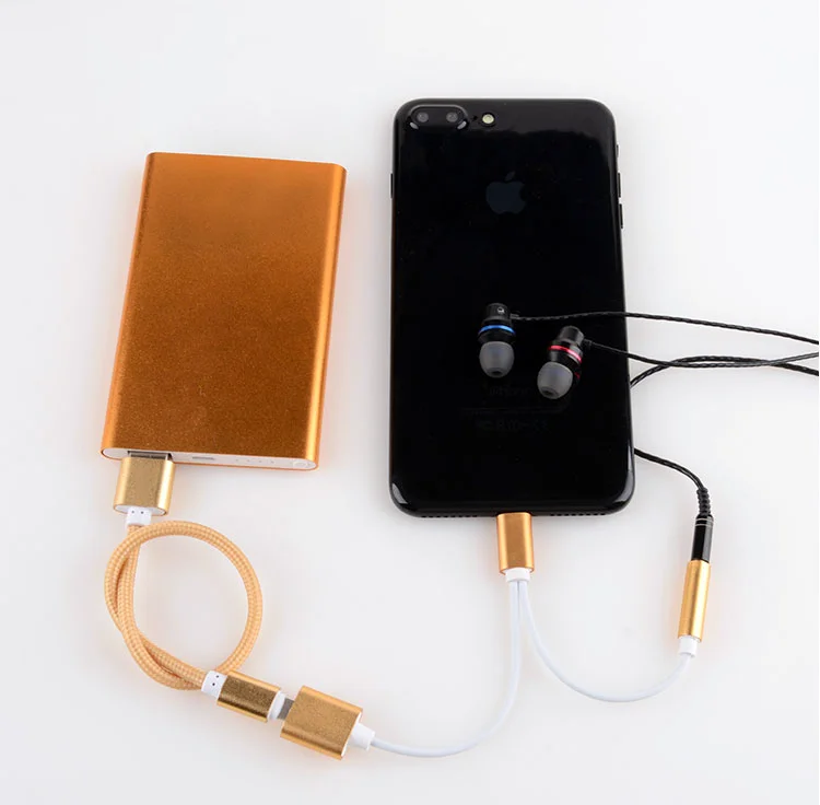 2..1a Audio Jack Adapter And 2 In 1 Usb Data Cable Charger Cable For