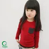 SGT009 Long Sleeve Cotton 5 Years Old Girls T Shirts with Pockets
