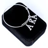 Metal Silver Greek Letter AKA Bangles University Group Souvenir Jewelry