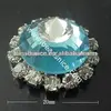 Wholesale rhinestone crown button in Fushcia Color crystal buttons furniture