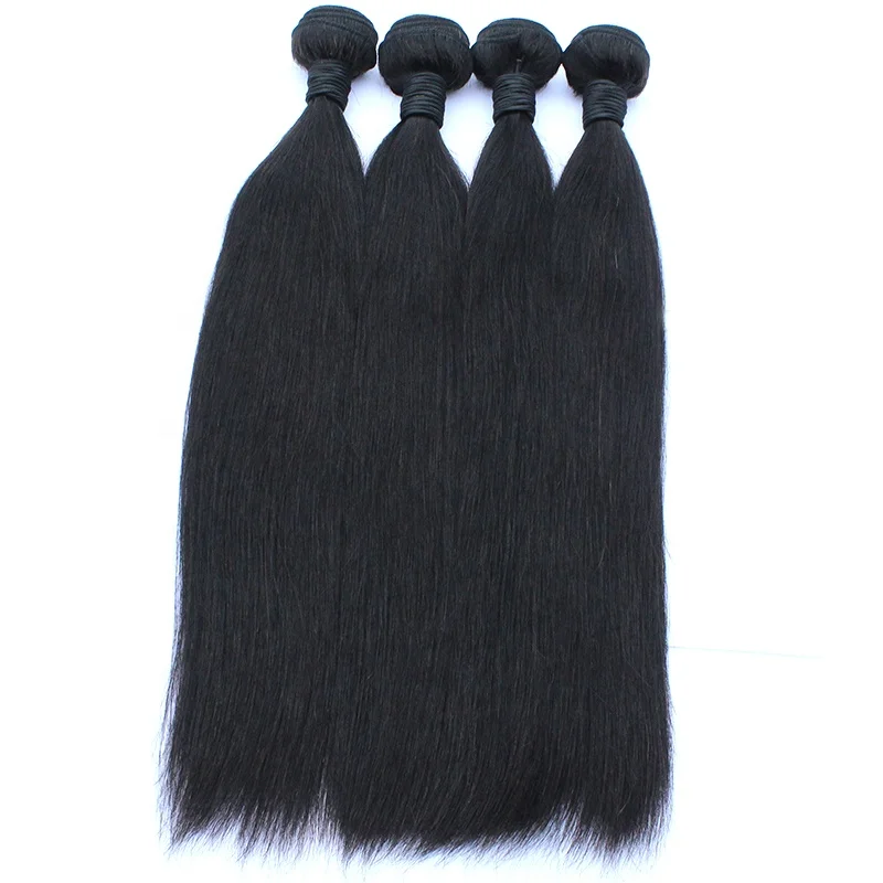 

Grade 10A Unprocessed Virgin Hair Brazilian Hair Weft, Natural black