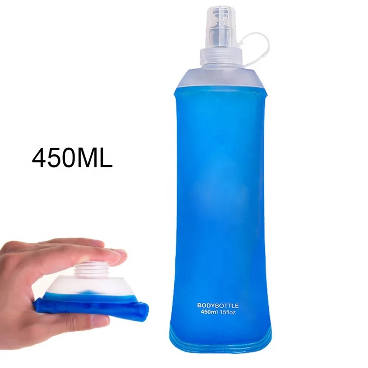 

Outdoor Soft Flask Collapsible Water Bottle BPA Free TPU Folding Water Bottles for Cycling Running