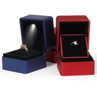 

Jewelry packing Led light propose romantic rotating gift ring box